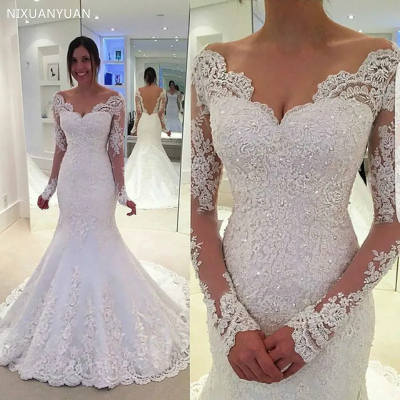 

Vintage Elegance Mermaid Princess Wedding Dresses Lace Fishtail Banquet Dress