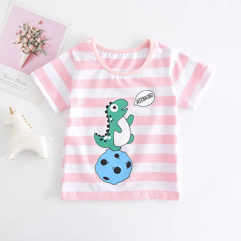 

Summer Children T-Shirt for Boys Girls Kids Shirts Clothing Baby Toddler Cotton Cartoon Tee Tops Clothing Short