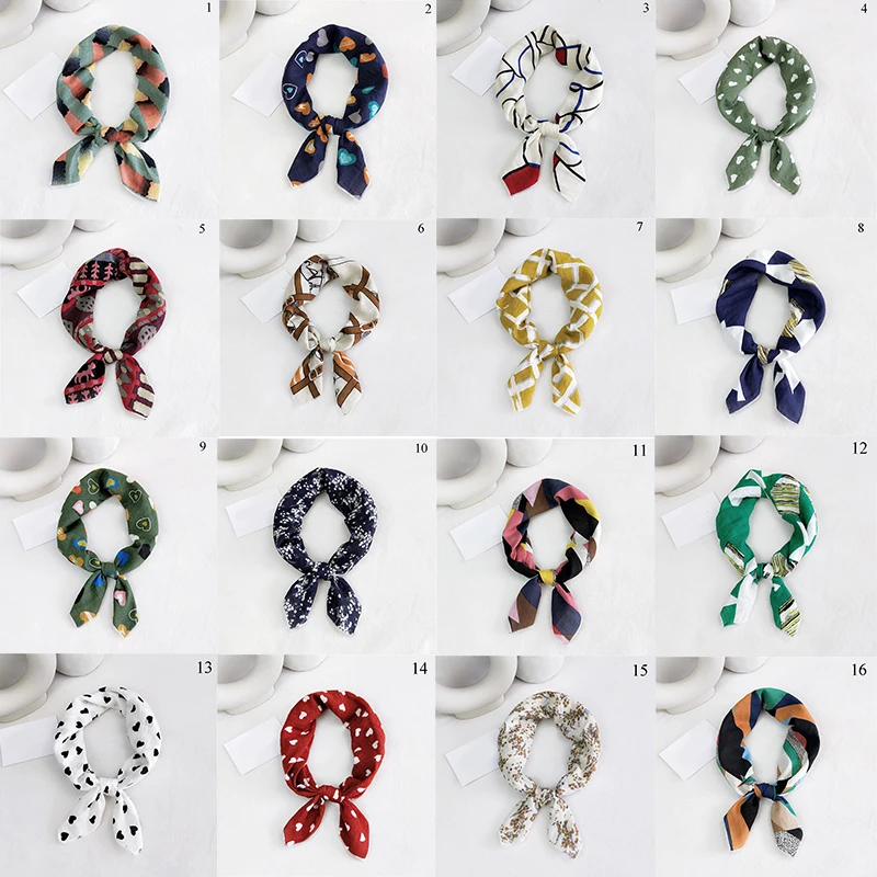 Женский шелковый шарф квадратный платок для офиса работниц отеля официанток