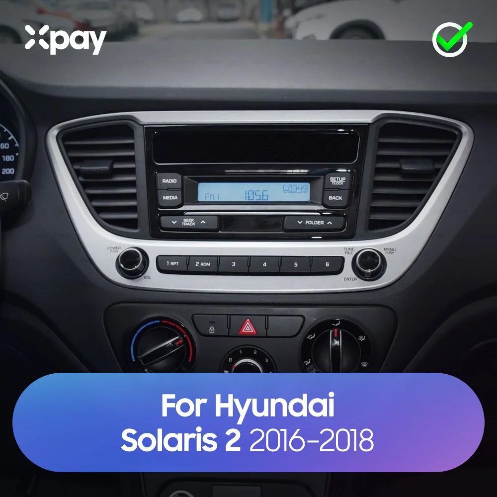 XPAY 9-дюймовый 2din автомобильный Радио приборная панель для Hyundai Solaris 2 2017-2018 Gps