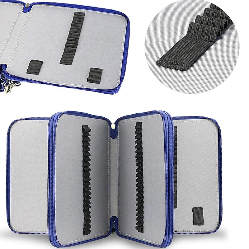 

120 Slots Colored Pencil Case Oxford Fabric Pen Case with Compartments Pencil Holder for Watercolor Pencils(Monkey)