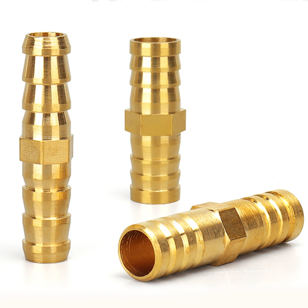 

Brass connector pneumatic connector trachea water pipe fittings pagoda straight through two-way docking 6/8/10/12MM hose connect