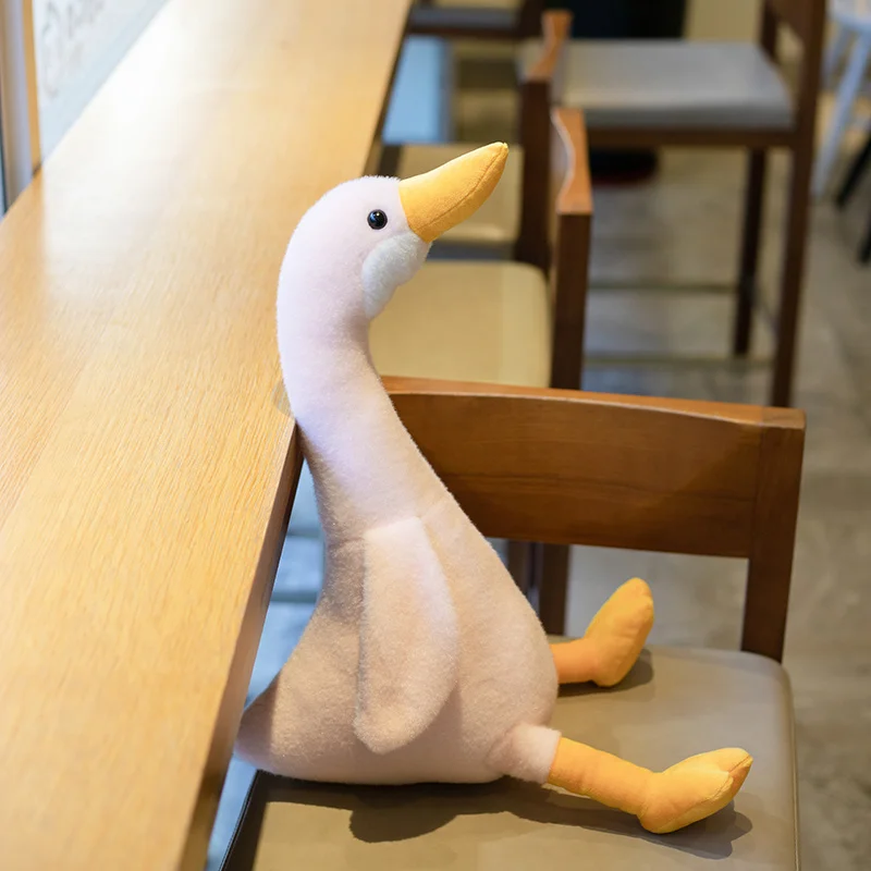 32-100cm Big Plush White Duck Toy Giant SIze Pink Sky Long Neck Goose Lifelike Animal Doll toys for Kids Birthday Gift |