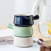 japanese style ceramic milk jug foaming pot cartoon milk jug coffee latte milk cup seasoning dish household small dish