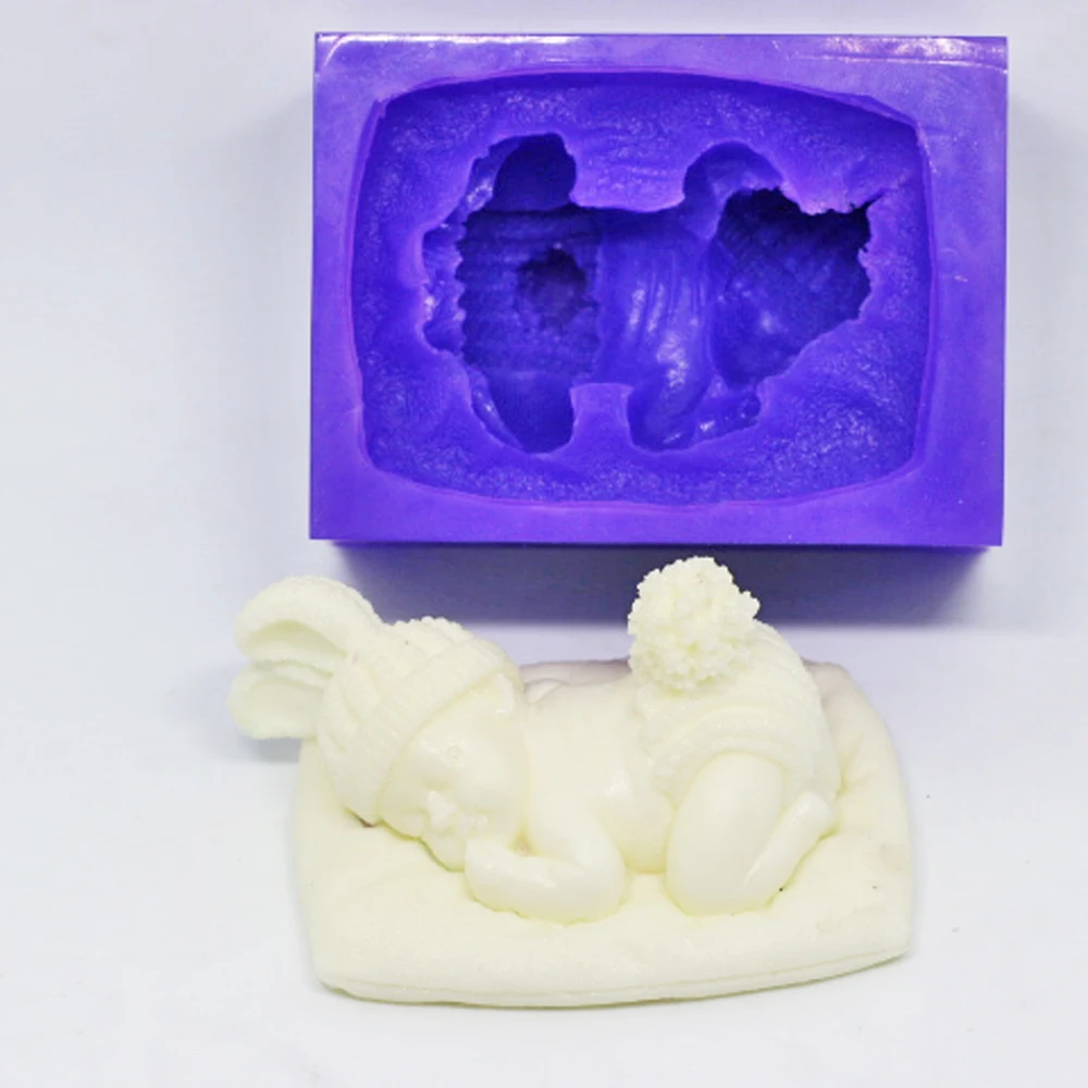 

Cute Sleeping Baby 3D Handmade Candle Soap Silicone Mold