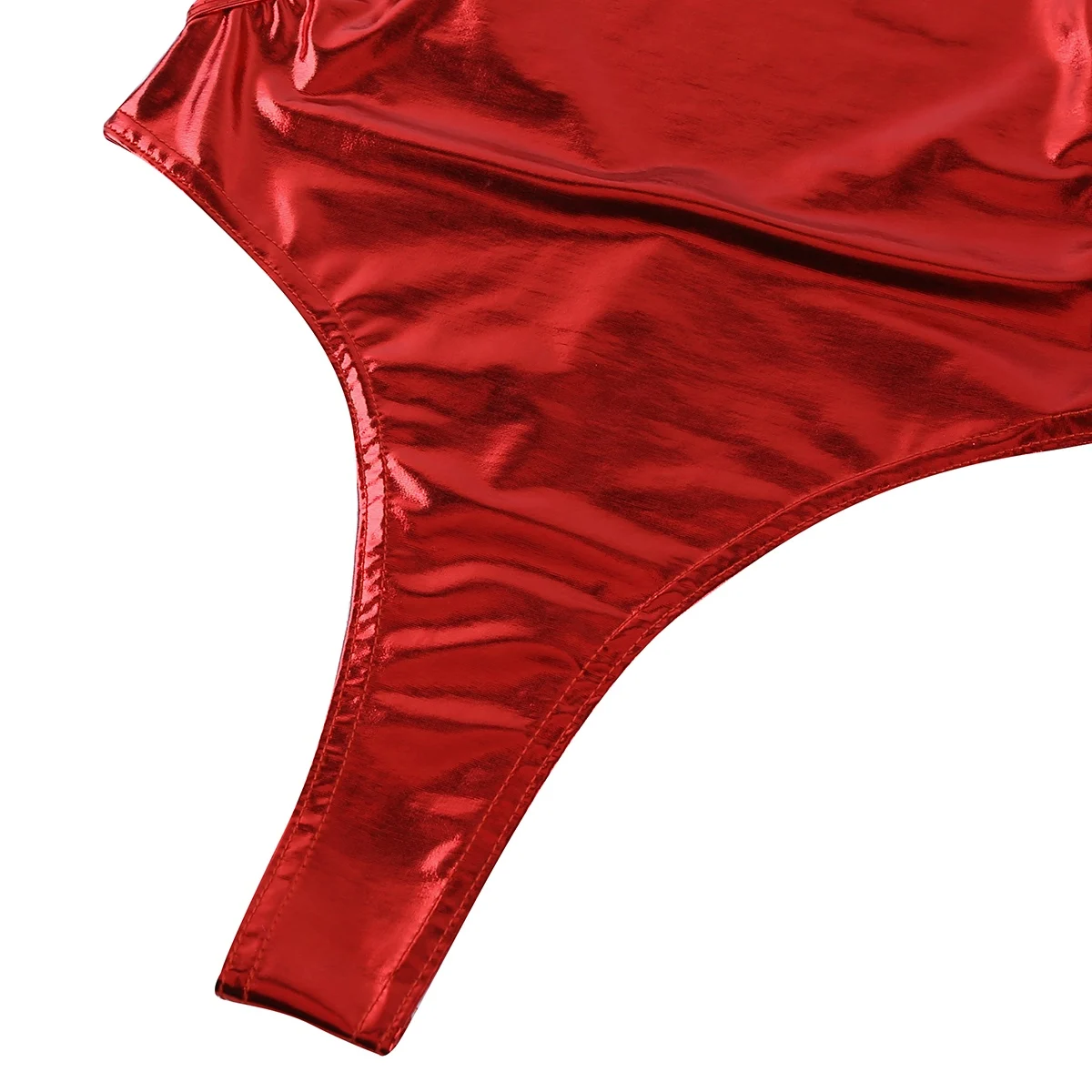 TiaoBug женский летний Блестящий Цельный купальник металлик без рукавов из