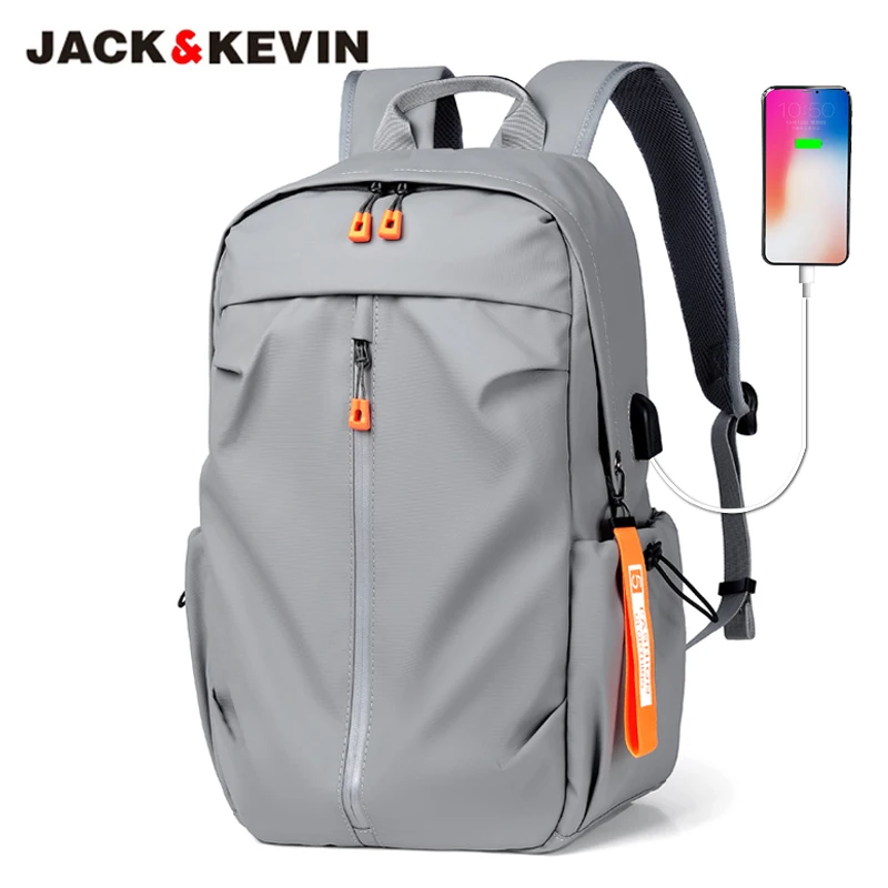 Male Oxford Textile Water Proof Laptop Bag Usb Charging Back