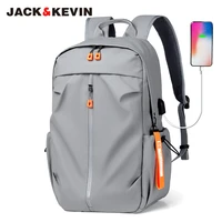 jackkevin mens backpack male oxford textile water proof laptop bag usb charging backpacks for men school bags sports travel bag