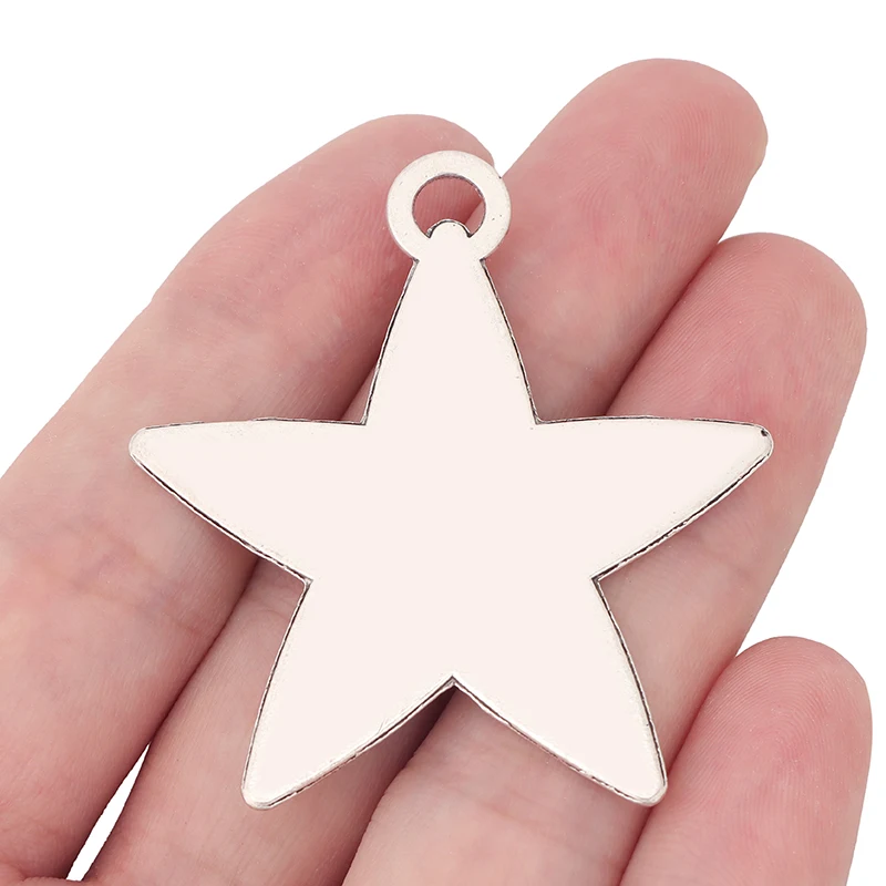 3 x тибетские серебряные пятиконечные звезды пятиугольная Морская звезда