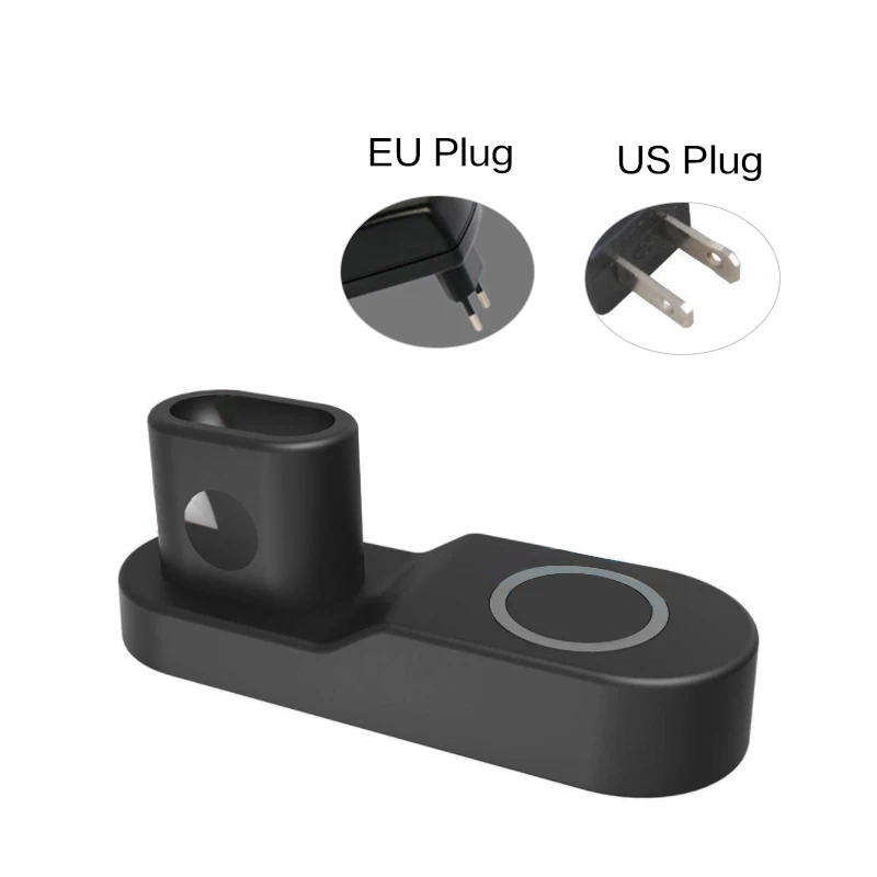 Беспроводная зарядная подставка 4 в 1 для быстрой зарядки IPhone X 10 Apple Watch IWatch 2 3 Airpods