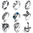 FNIO 2021, очаровательное винтажное мужское и женское кольцо с простым дизайном в виде совы, серебристого цвета, для помолвки и свадьбы