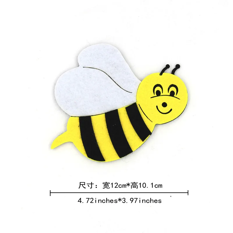 5Pcs Cute Yellow Bee Applique DIY Crafts for Children Headwear Hair clip Garment Accessorie | Дом и сад