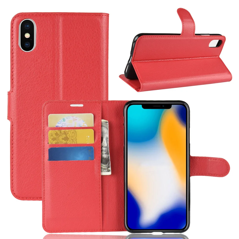 Кожаный флип-чехол для iphone 6 6splus 7 8 8plus X XS XR максимальный чехол телефона | Мобильные