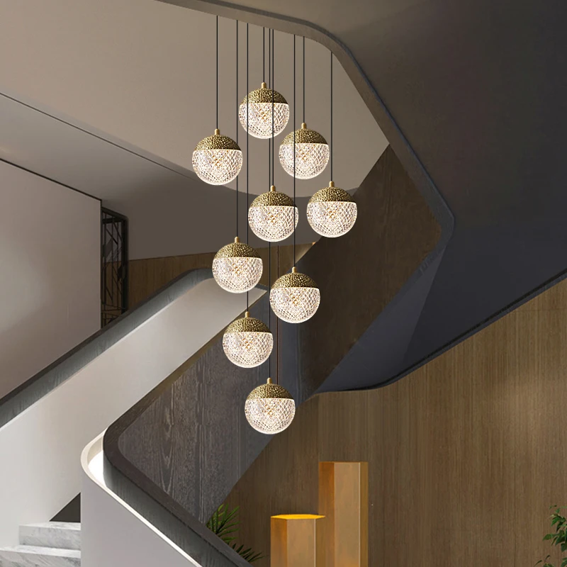 Новая медная светодиодный ндинавская светодиодная Люстра для гостиной спальни