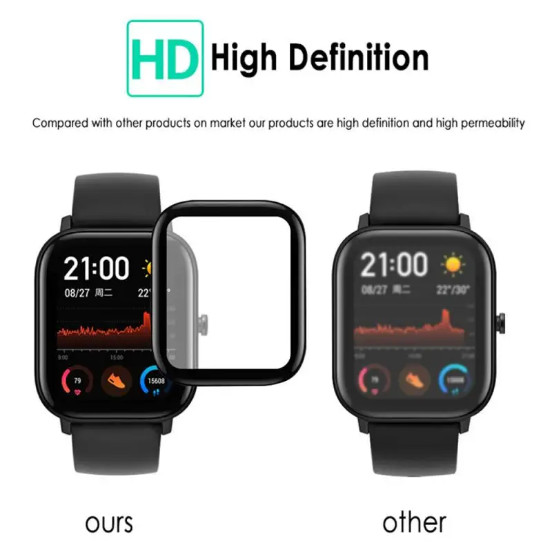 5 шт. для Xiaomi Huami Amazfit GTS защита экрана полное покрытие 3D изогнутая композитная