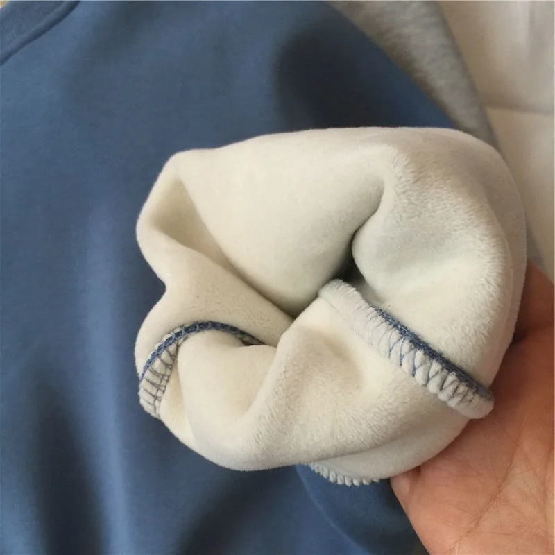 Женские свитшоты с вышивкой планеты Осенние популярные теплые свободные милые