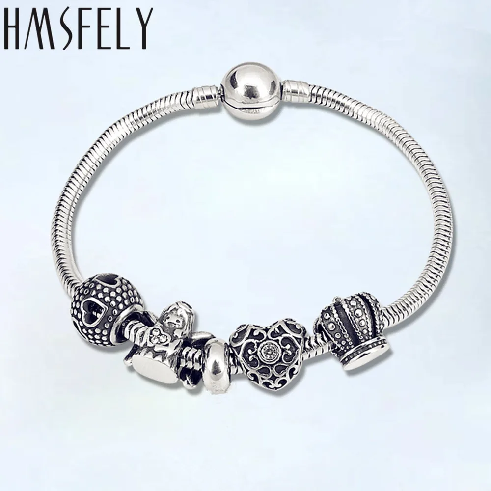 HMSFELY 316l нержавеющая сталь корона бусины аксессуары Европейский с большим