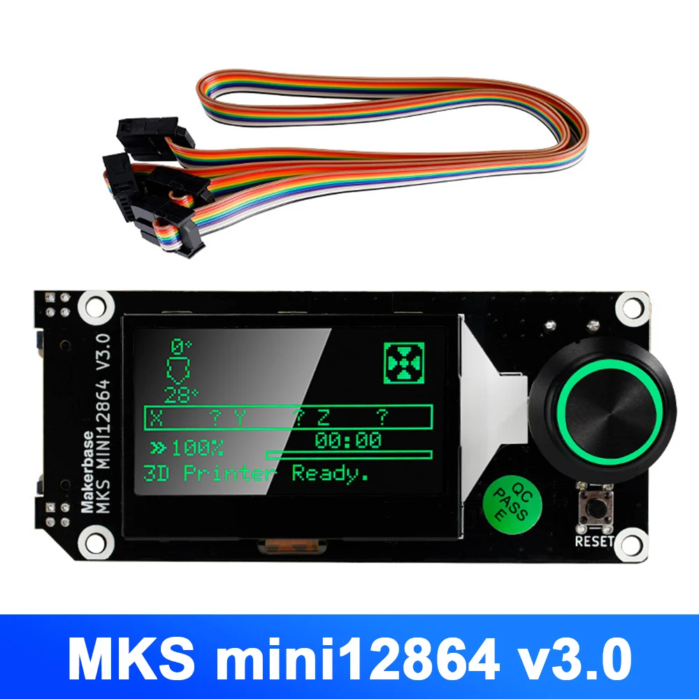 

Makerbase MKS MINI12864 V3, SD-карта с боковой вставкой, ЖК-дисплей, экран MKS SKR для VORON mini 12864, детали для 3D принтера