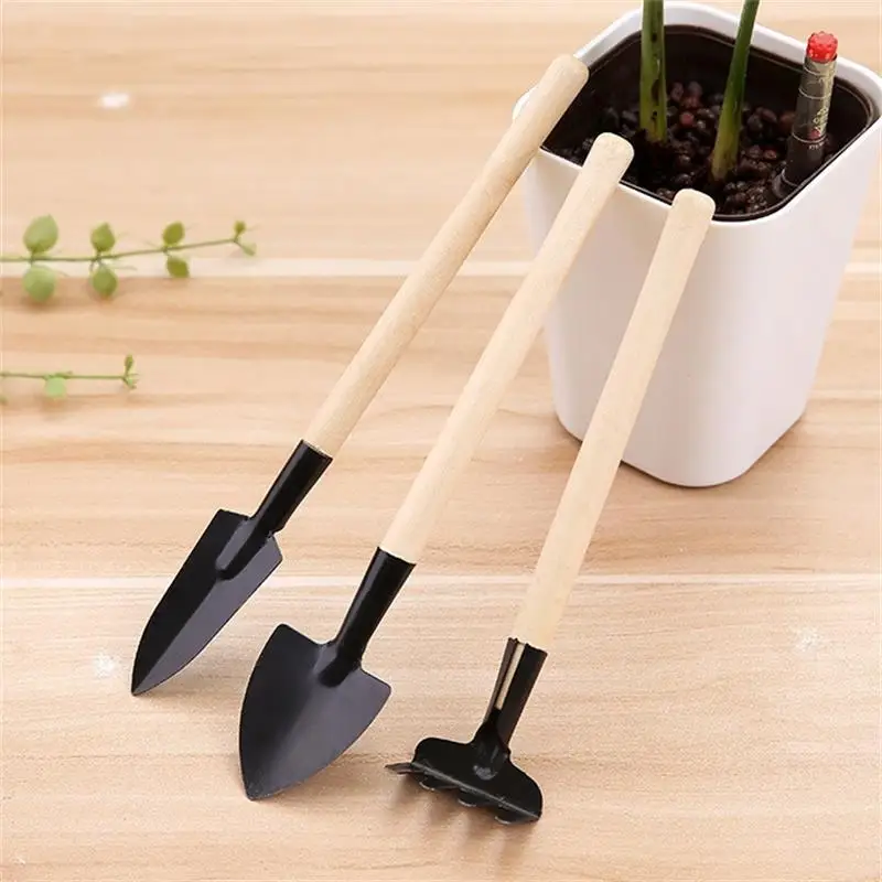 

2020 Home Gardening Tool Set Balcony Home-grown Mini Digging Suits Three-piece Shovel Rake Garden Tools Combination Dropship