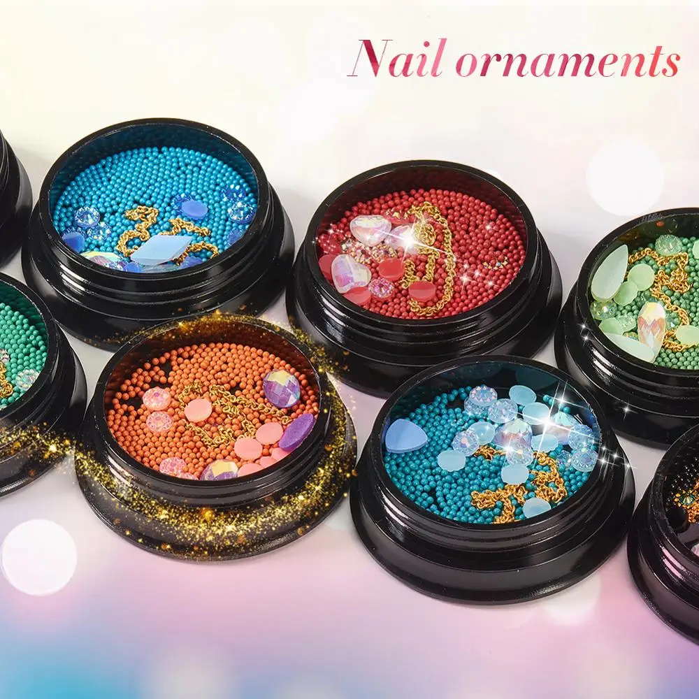 1 коробка стразы из смолы для ногтей Смешанная железная цепочка необработанные