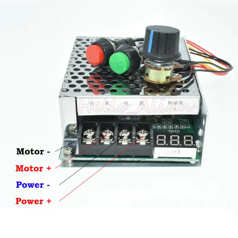 DC 10-55V 12V 24V 48V 60A hho PWM контроллер скорости двигателя постоянного тока CW CCW