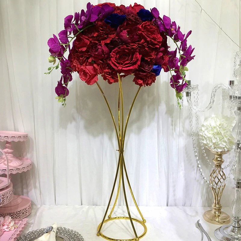 Свадебная Гальваническая золотая металлическая железная рамка колонна