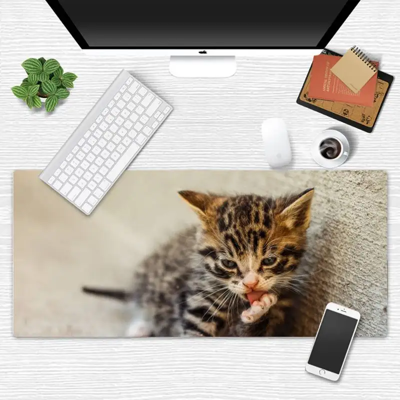 

Cute cat pet Beautiful Anime Mouse Mat Desk Table Protect Game Office Work Mouse Mat pad X XL Non-slip Laptop Cushion