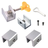 4pcsset sliding window locks stop aluminum alloy door frame security lock with keys