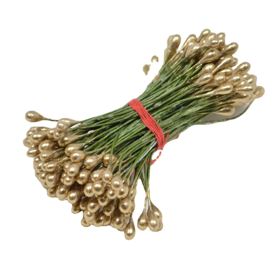 120 шт. 3 мм железная проволока с двойными головками тычинки DIY искусственный мини