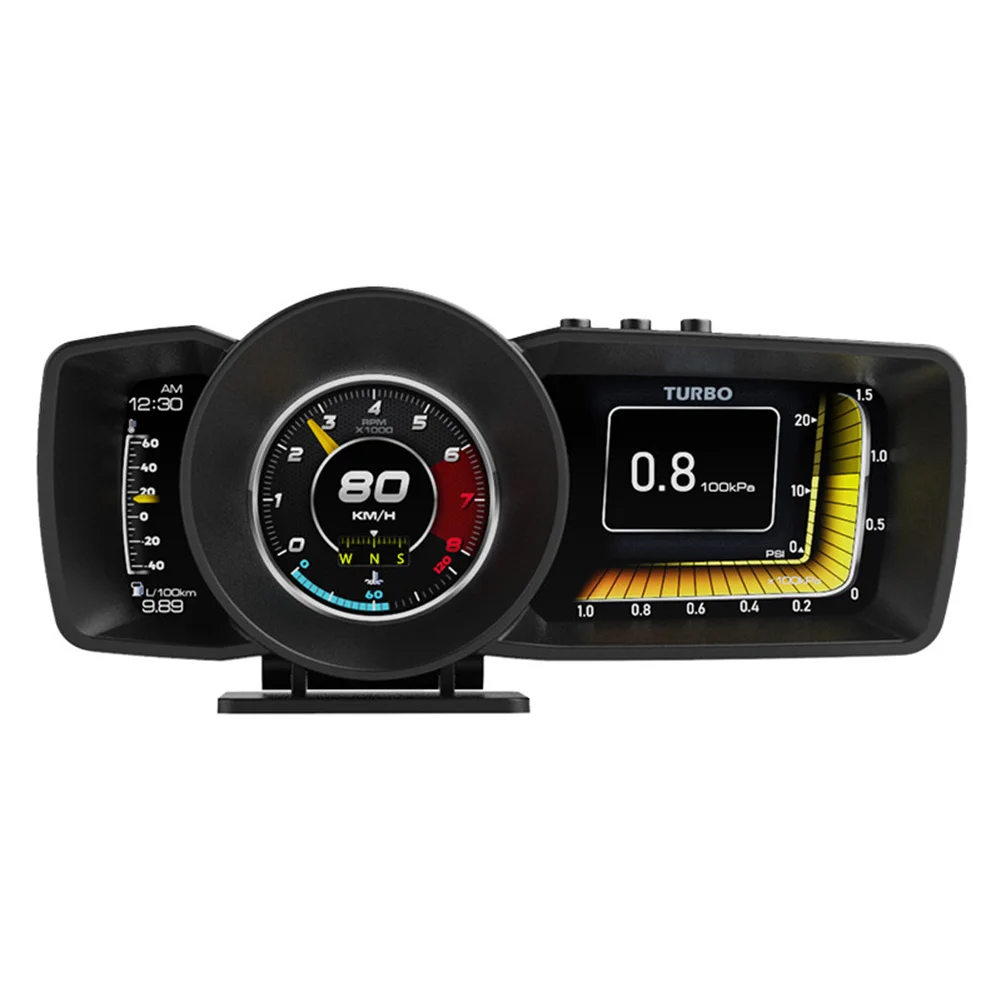 

VODOOL AP-7 OBD2 + GPS HUD Auto Dashboard Head-Up Display Car-Styling Speedometer Odometer Gauge Warning Security Alarm System