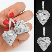 missvikki luxury triangle cone drop earrings for women fine bridal wedding party occasion top shiny cubic zircon jewelry 2022
