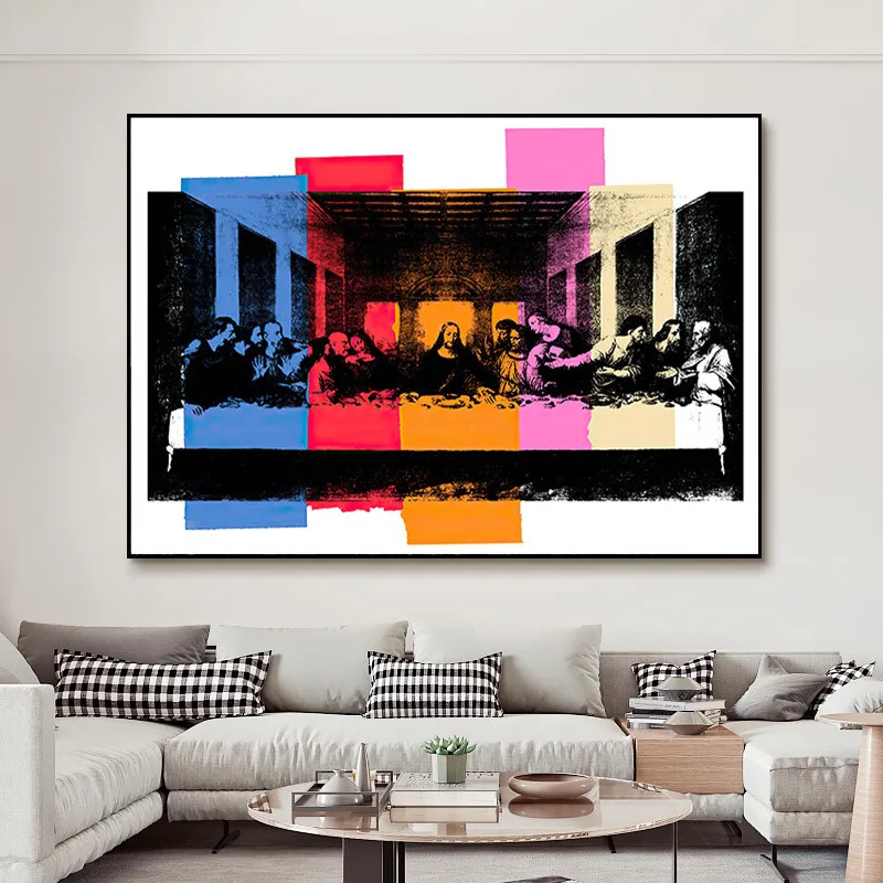 

Da Vinci's Last Supper Abstract Picture Poster Canvas Painting Print Cuadros Art Wall Decoration Mural Home Living Room Decor