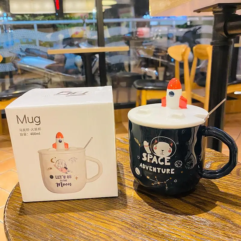 400 мл Космические керамические кружки для молока чашка кружка кофе прикрепляющая