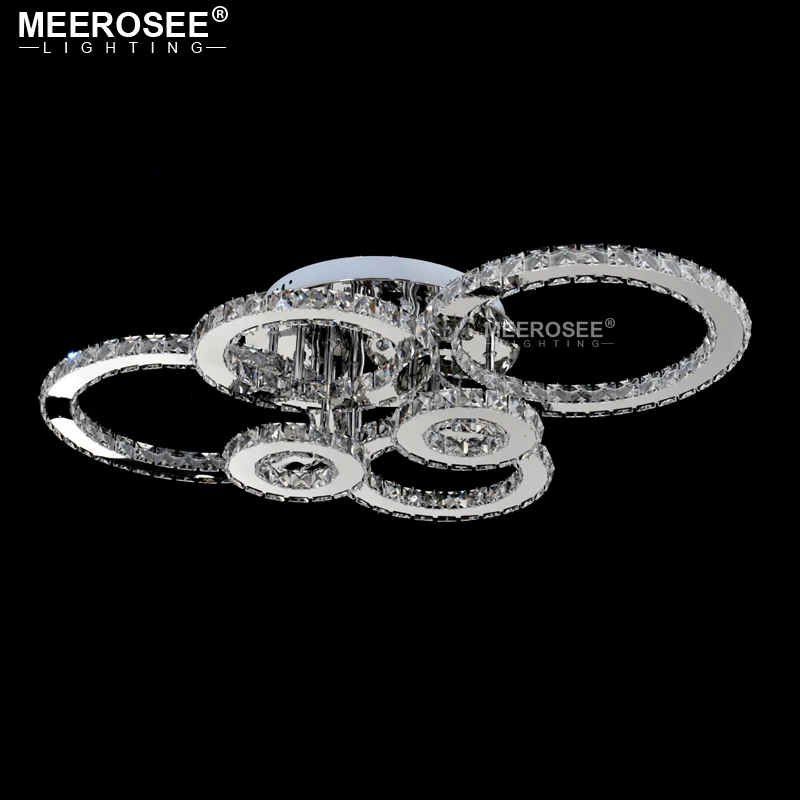 LED Ceiling Lights Fixture Modern K9 Crystal Chandeliers Luminaries Surface Mounted Ring Indoor Lighting for Bedroom Home Decor | Лампы и