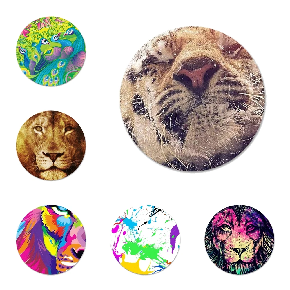 

58 мм красочные милые животные окрашенные кухня домашний декор холодильник магнитные наклейки