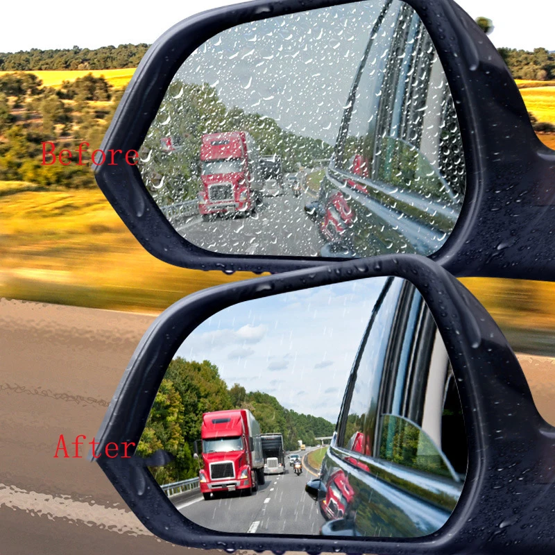 2 шт зеркало заднего вида Защитная пленка для окна Анти туман непромокаемые блики