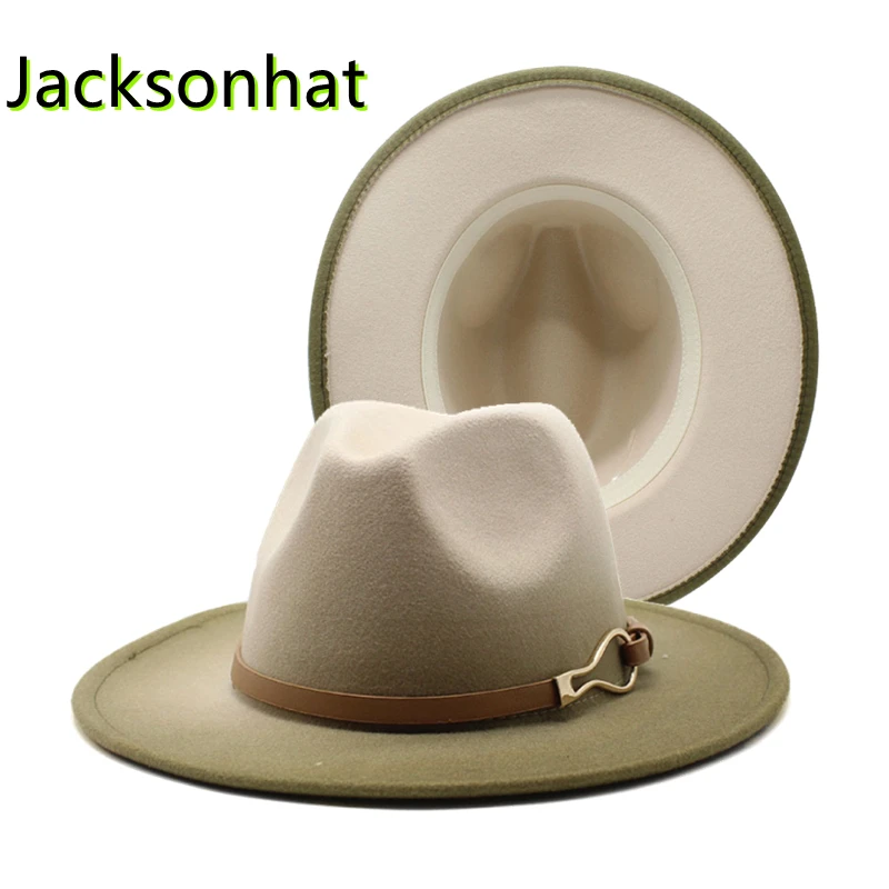 Шляпа-фетровая Женская шерстяная с металлическим градиентом осень зимняя