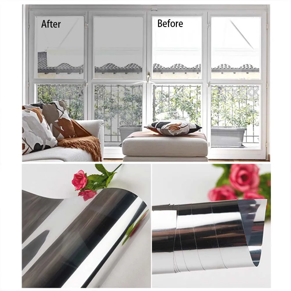 Двухсторонняя светоотражающая пленка для окна защиты от УФ лучей Стикеры