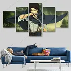 Настенное искусство атака на Титанов, холст, картины, 5 комплектов, Модульная картина Леви Акермана, HD принты, плакат, домашний декор, рамка для гостиной