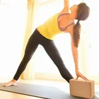Пробковый блок для йоги высокой плотности, Пилатес, кирпич для фитнеса, тренировочный блок, кирпичный тренажер, вспомогательный инструмент, аксессуары для йоги