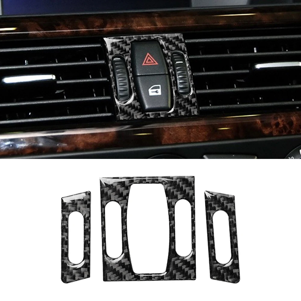 

Декоративная наклейка на решетку центральной консоли для BMW 5 серии E60 2004-2010, аксессуары для салона автомобиля, углеродное волокно