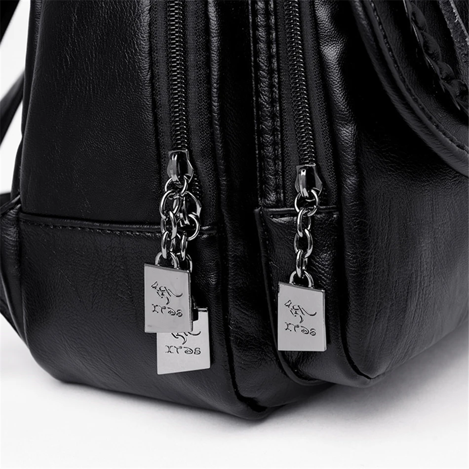 Плетеный женский рюкзак из натуральной кожи Вместительная дорожная сумка на