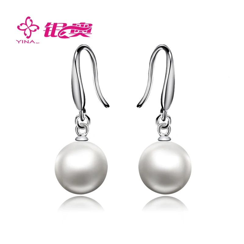 925 пробы серебряные сандалии Класс имитация жемчуга длинные Позолоченные