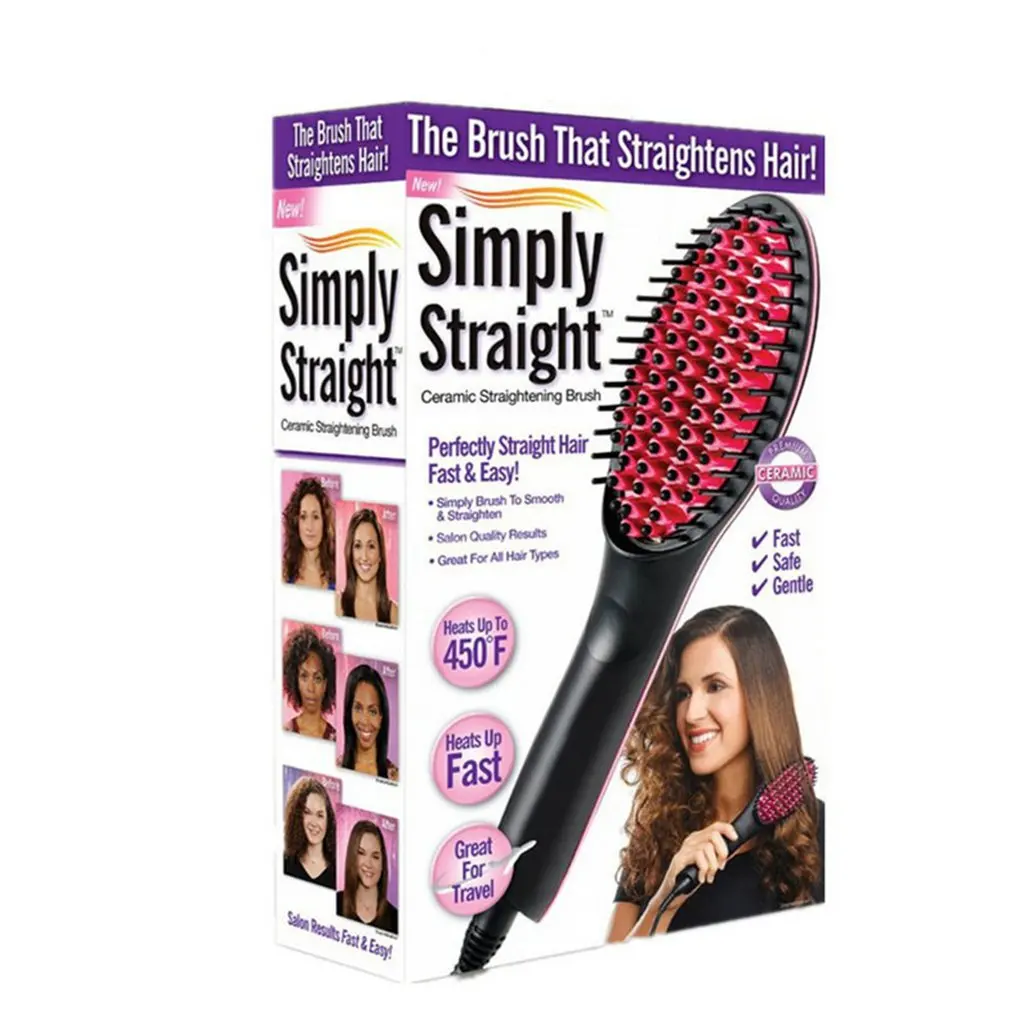 Электрическая прямая расческа для волос волшебная с отрицательными ионами