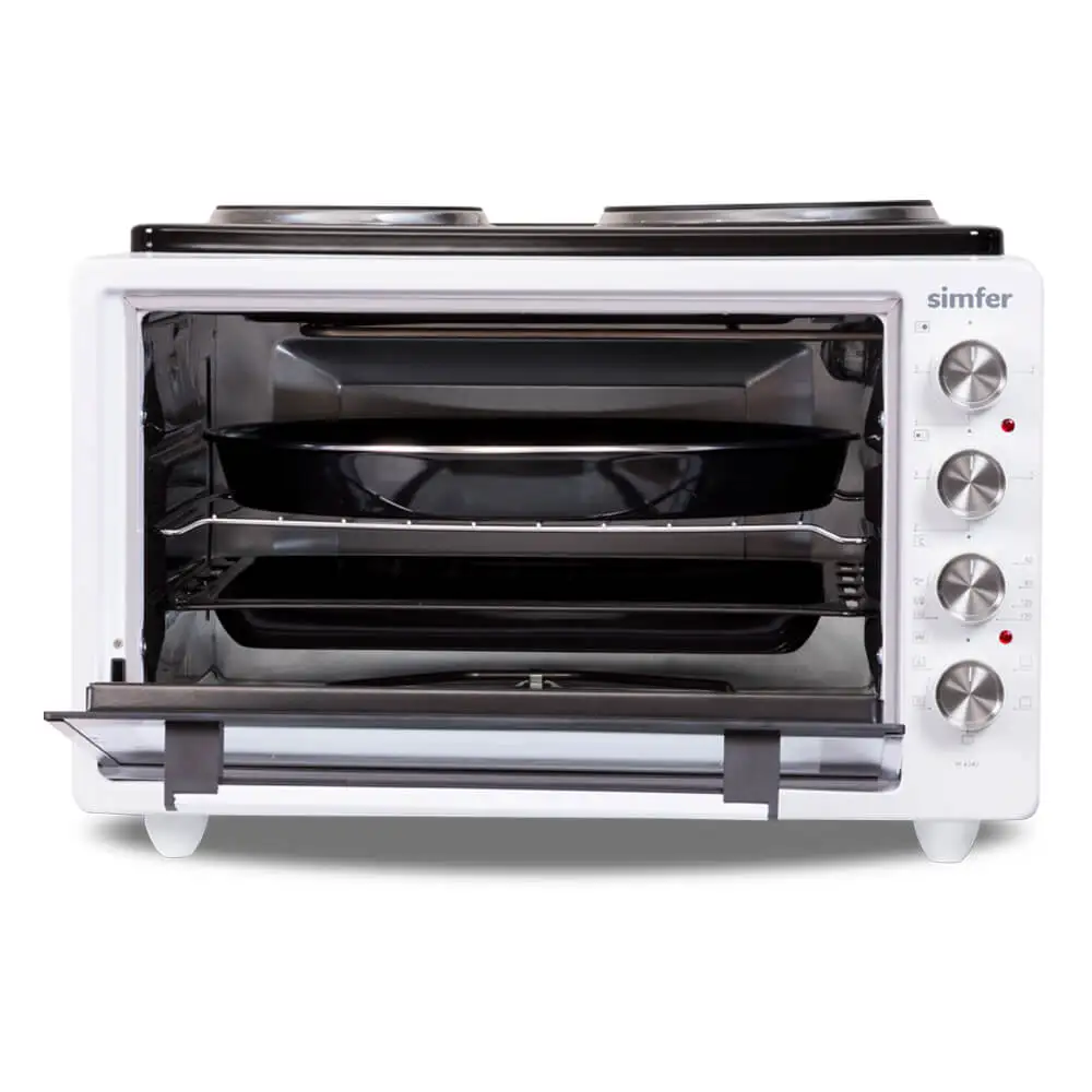 Мини-печь Simfer M4242 серия Albeni Plus 5 режимов работы конвекция 2 конфорки круглый
