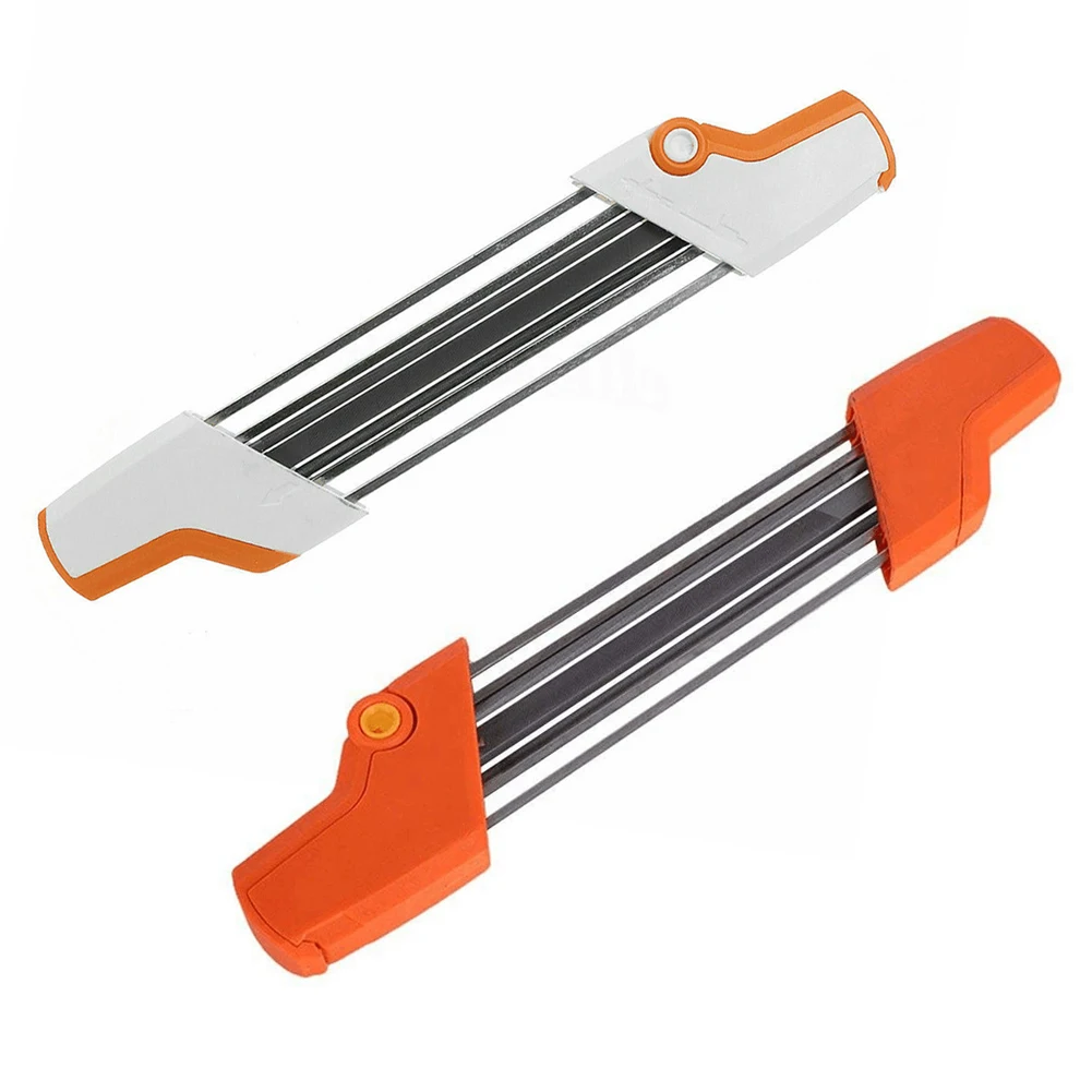 

4mm 2 In 1 Chainsaw Chain Sharpener Multifunction Easy Chainsaw File Chain Sharpener Whetstone Kits Manual Chain Sharpener Tool