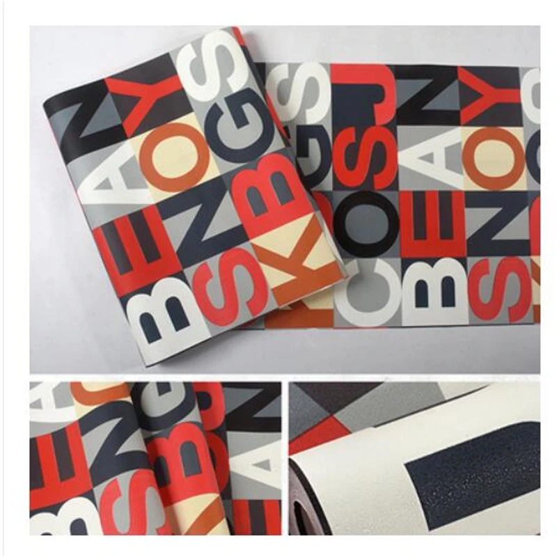 Винтажные 3D обои wellyu стерео Ностальгический Английский алфавит для