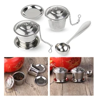 ounona loose leaf tea infuser with tea scoop and drip trays ultra fine stainless steel strainer steeper