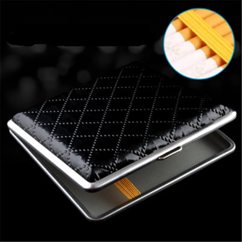 Футляр для сигарет из искусственной кожи металлический кожаный футляр табака