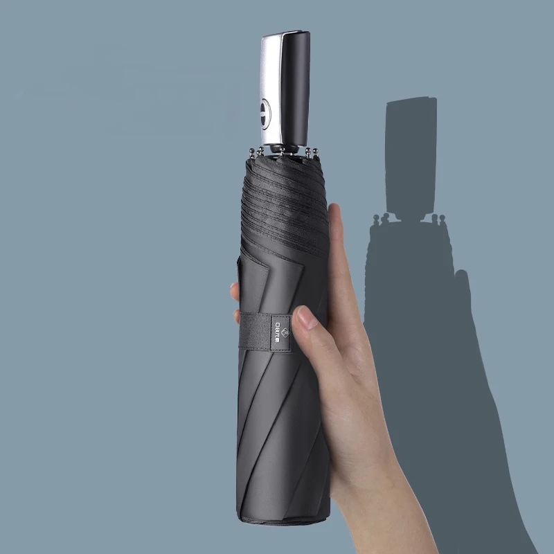 

125cm Large Automatic Umbrella Women Double Layer Big Travel Umbrella Men 3Folding Wind Resistant Luxury Pongee Umbrellas